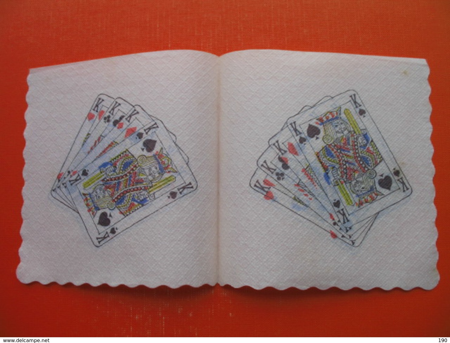 3 Old Paper Napkins.Cards - Company Logo Napkins