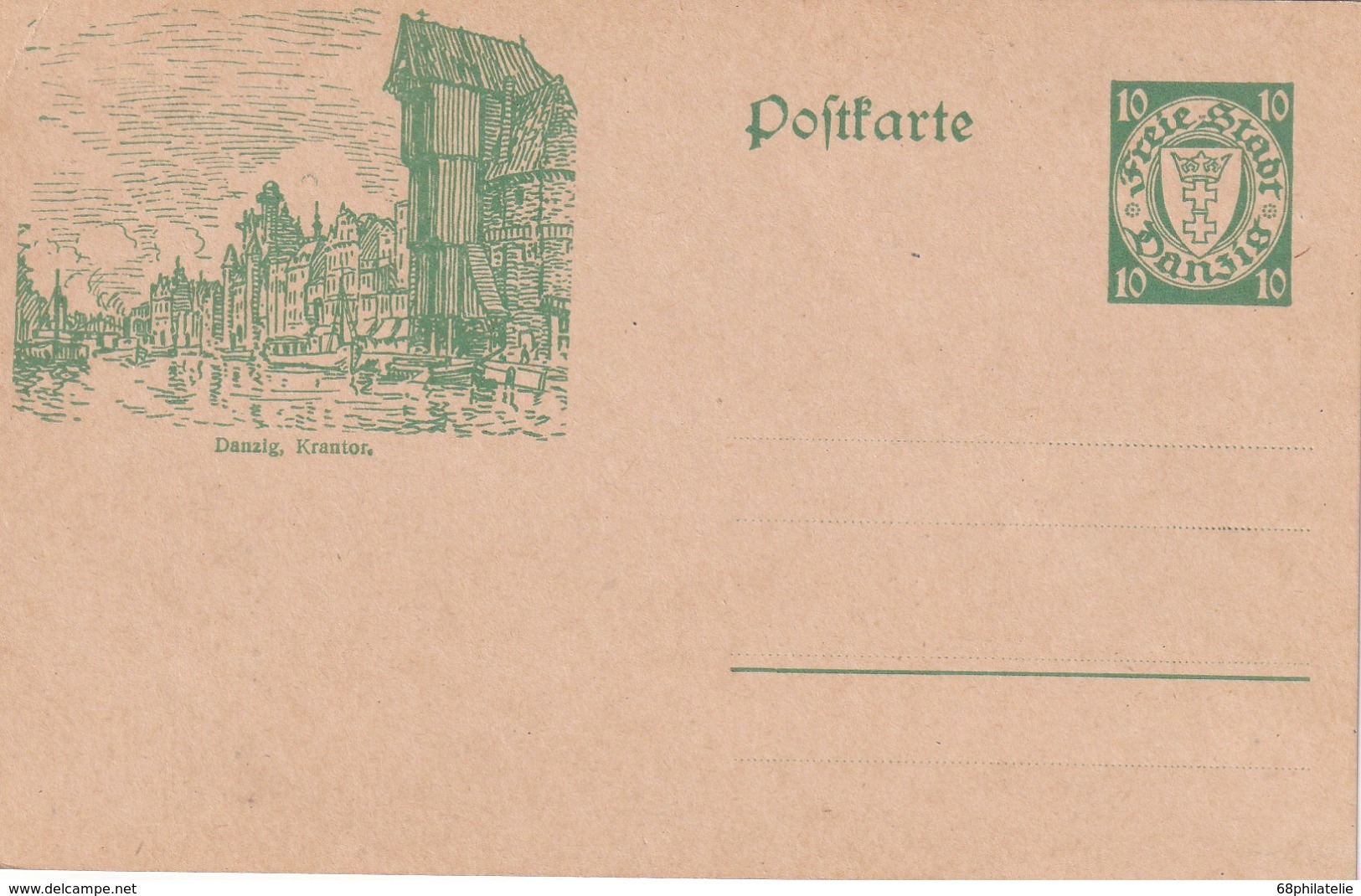 DANZIG   ENTIER POSTAL/GANZSACHE/POSTAL STATIONERY CARTE ILLUSTREE - Sonstige & Ohne Zuordnung