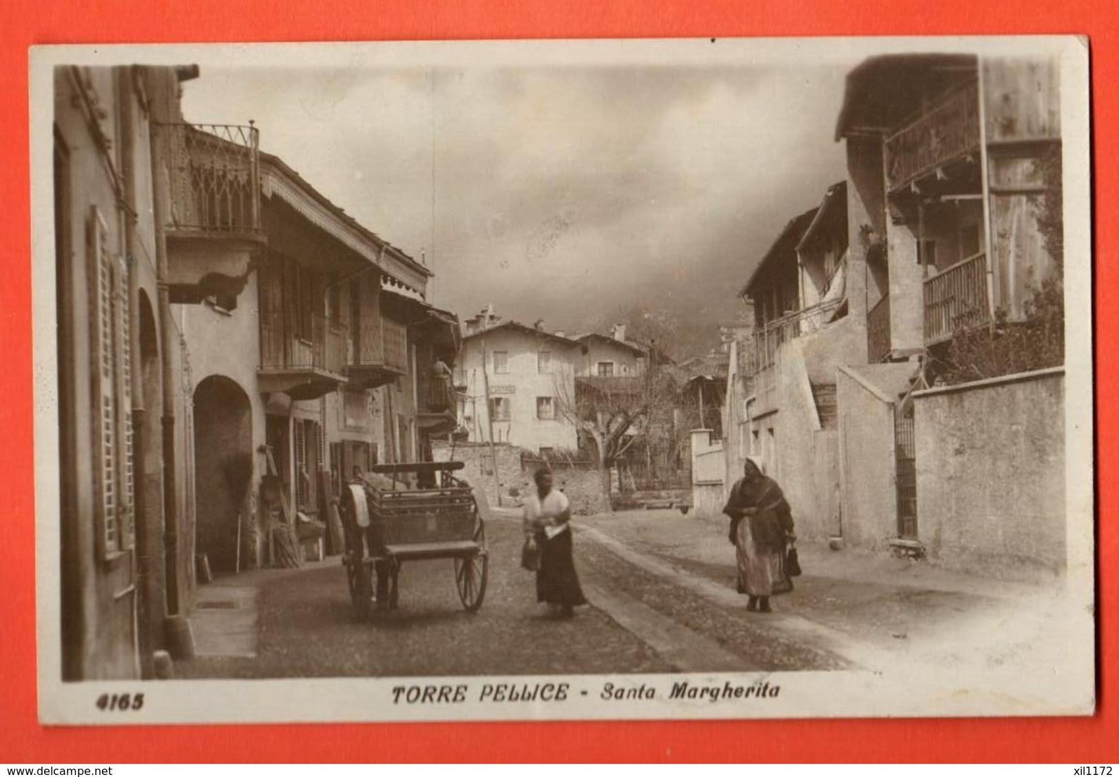 VAI-27 Torre Pellice  Santa Margherita. ANIMATA. Attelage. Viaggiata In 1924 Per La Svizzera - Altri & Non Classificati