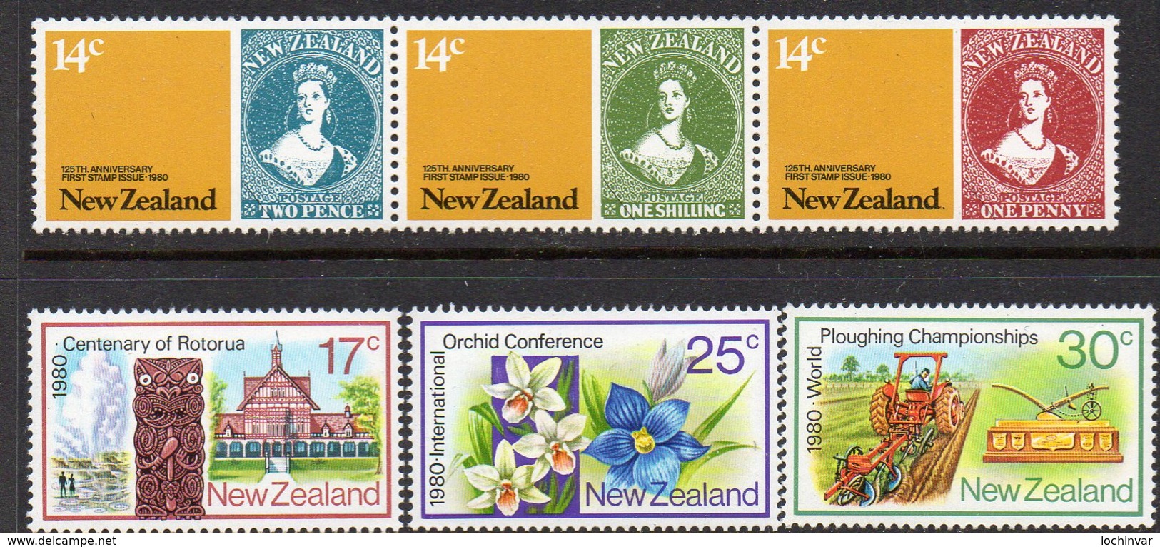NEW ZEALAND, 1980 ANNIVERSARIES 6 MNH - Unused Stamps
