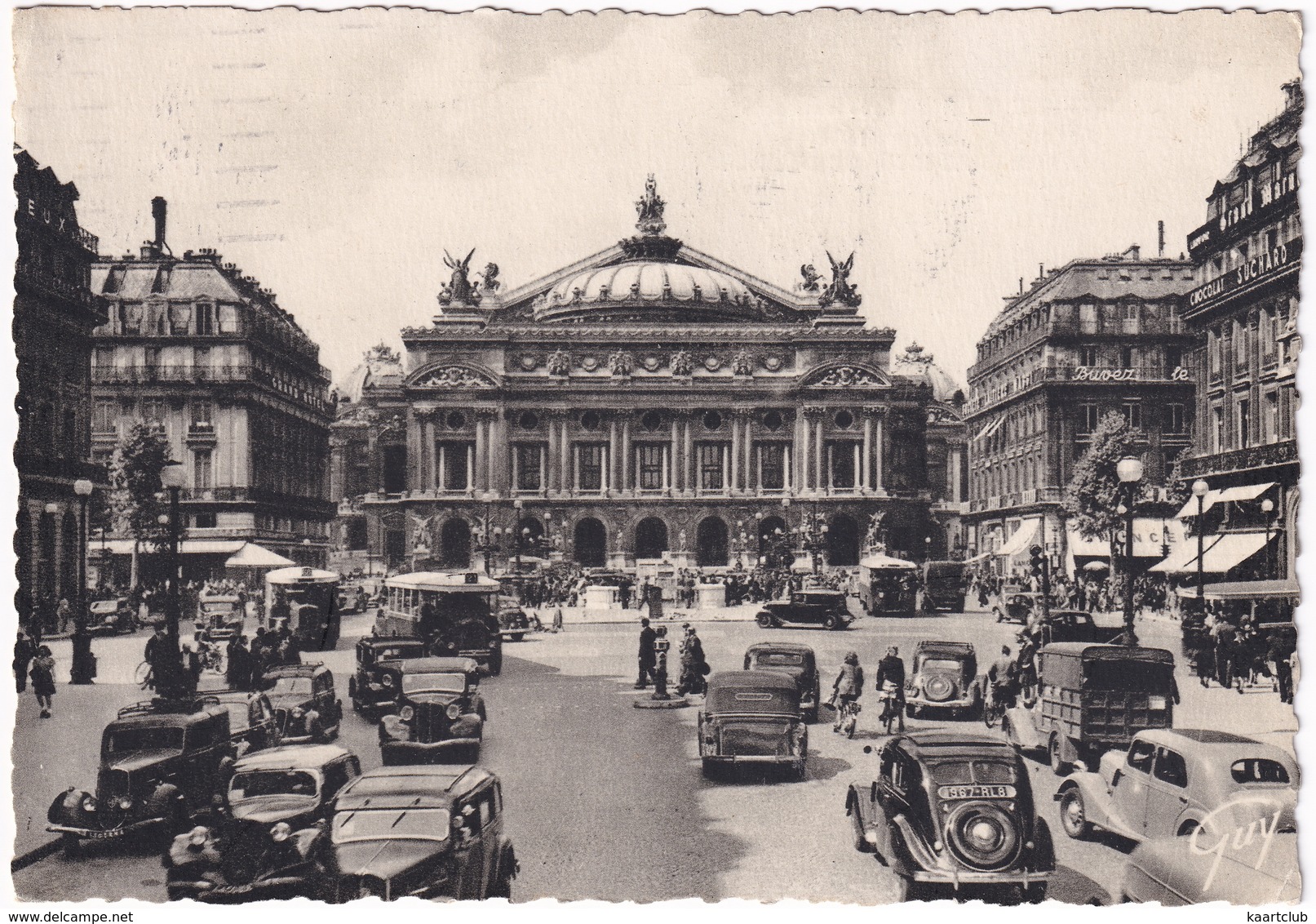 Paris: PEUGEOT 401, 402, 201 FOURGONNETTE, CITROËN TRACTION AVANT, RENAULT NOVAQUATRE, PRIMAQUATRE, SIMCA 8 - L'Opéra - Turismo