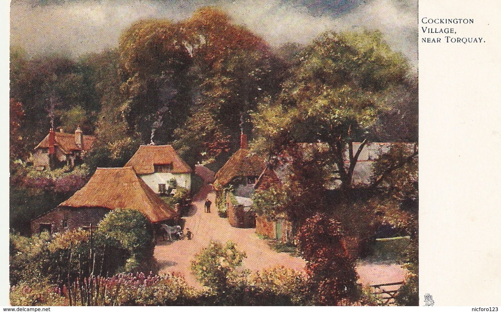 " Cockington Village, Near Torquay" Tuck Oilette PC # 788 - Tuck, Raphael