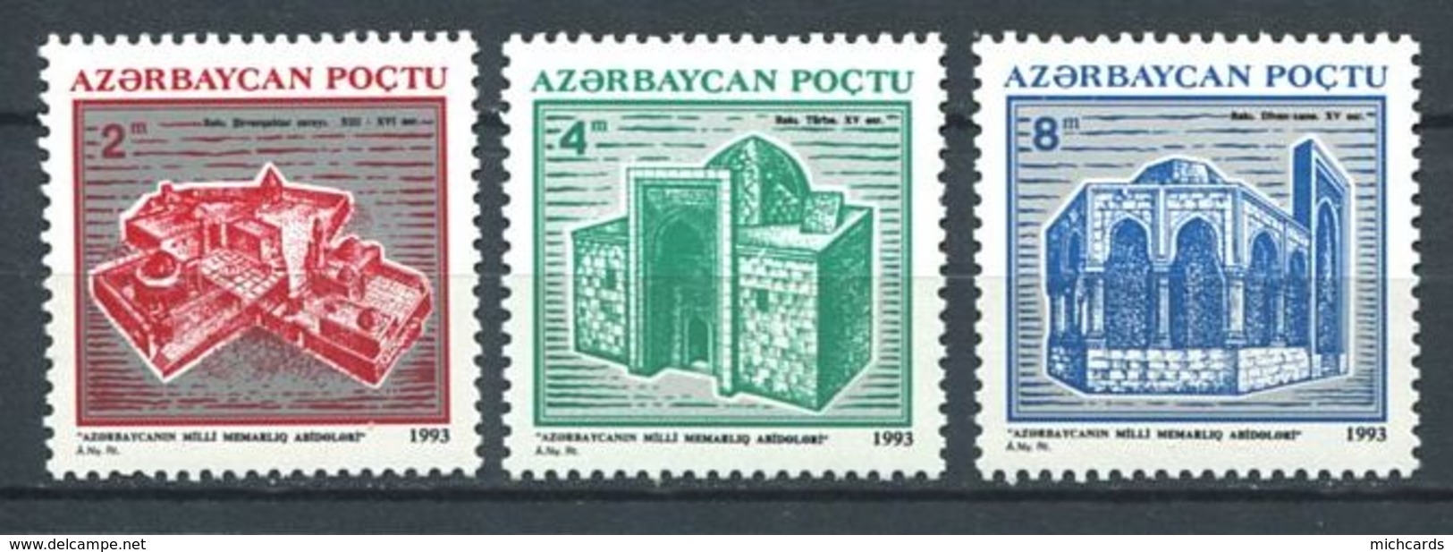 242 AZERBAIDJAN 1994 - Yvert 116/18 - Monument Historique De Bakou - Neuf ** (MNH) Sans Trace De Charniere - Azerbaïdjan