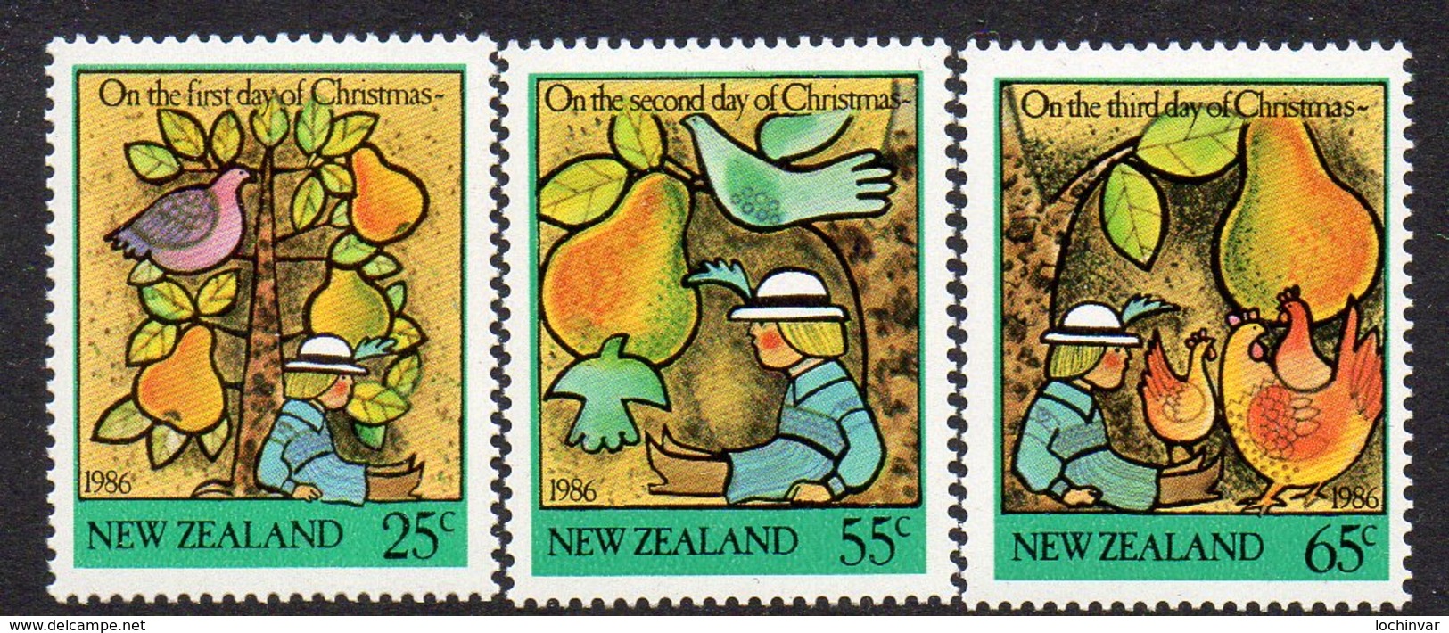 NEW ZEALAND, 1986 XMAS 3 MNH - Unused Stamps