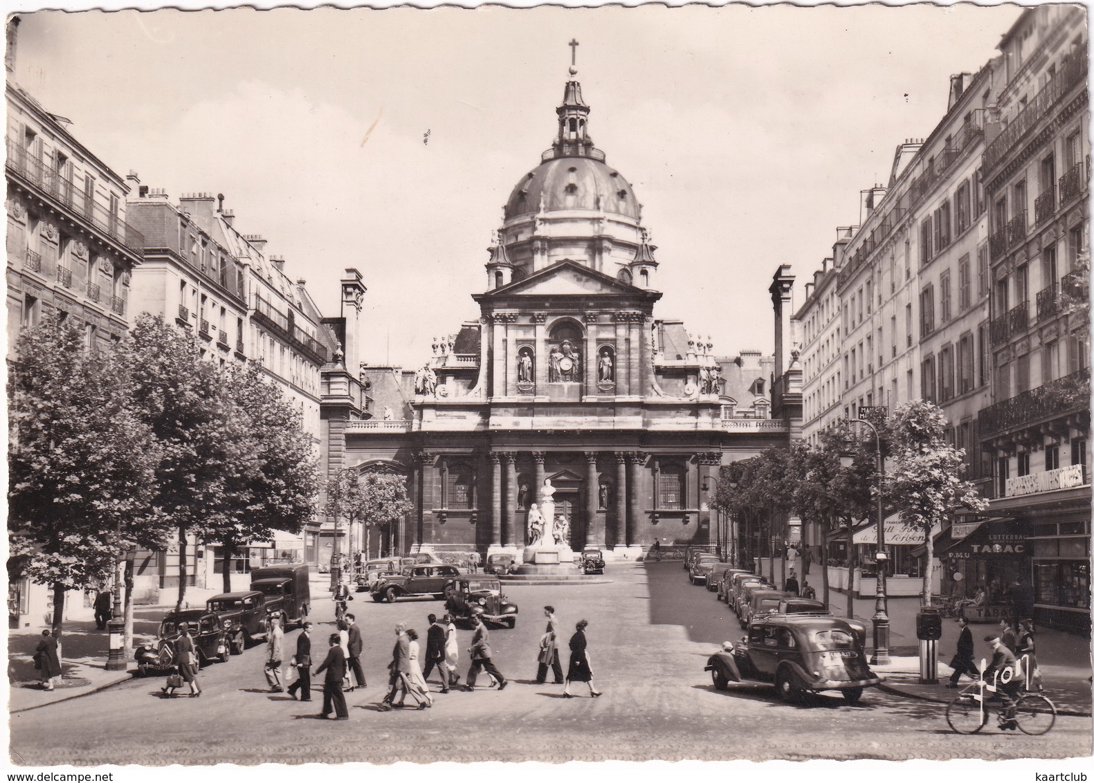 Paris: RENAULT NERVASTELLA, CITROËN TRACTION AVANT, ROSALIE - Eglise De La Sorbonne - Passenger Cars