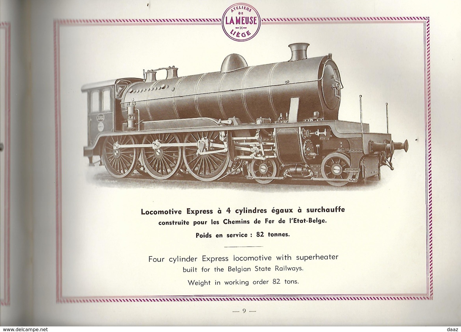 Album 1934 Société De La Meuse Liège (Sclessin) Construction De Locomotives Locomotive  Trains - Chemin De Fer & Tramway