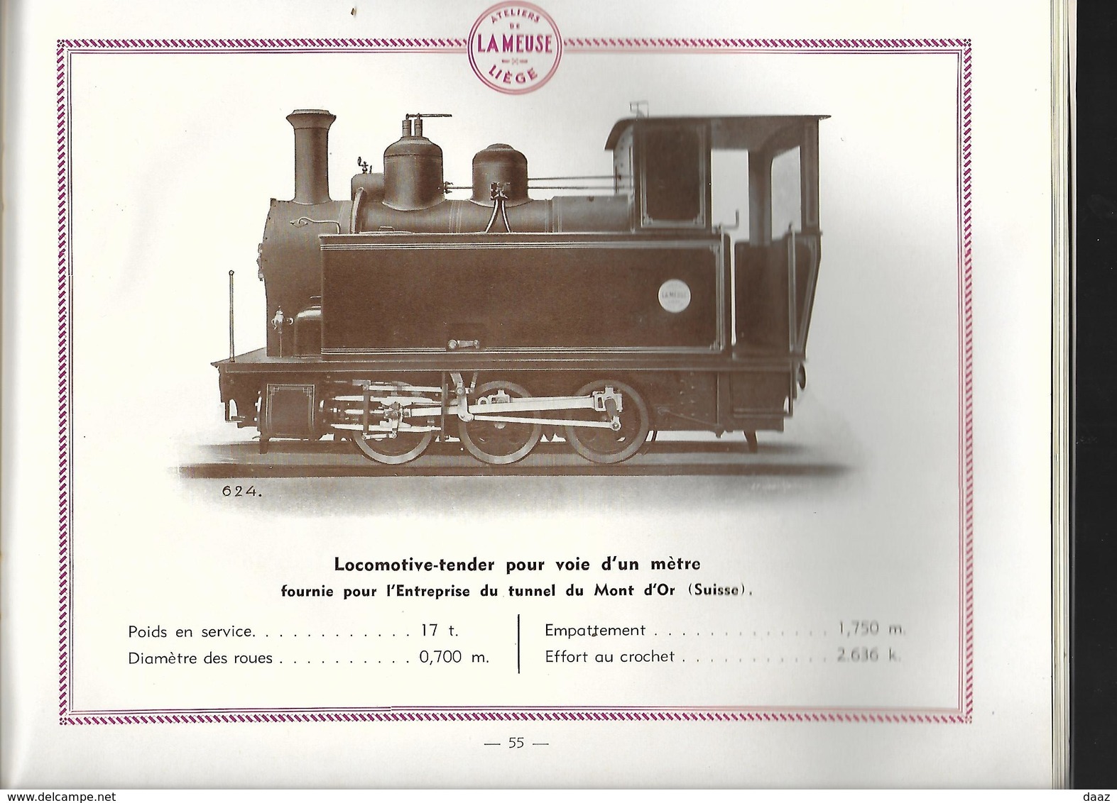 Album 1934 Société De La Meuse Liège (Sclessin) Construction De Locomotives Locomotive  Trains - Chemin De Fer & Tramway