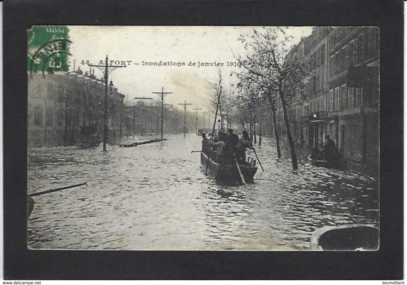 CPA Val De Marne 94 Maisons Alfort Inondations Circulé - Maisons Alfort