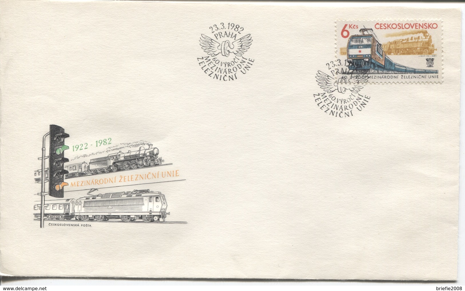 CSSR # 2657 FDC. Internationale Eisenbahnunion UIC Lokomotiven. Ersttagssonderstempel. - FDC