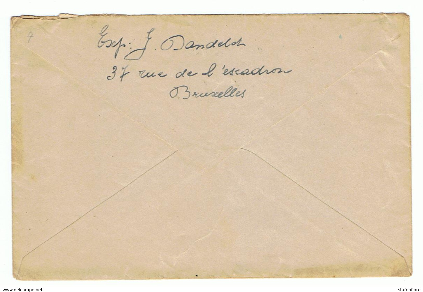 Militaire Post 1922 Vanuit Brussel Naar Bezettingsleger  Bureau Postal 4 - Altri & Non Classificati