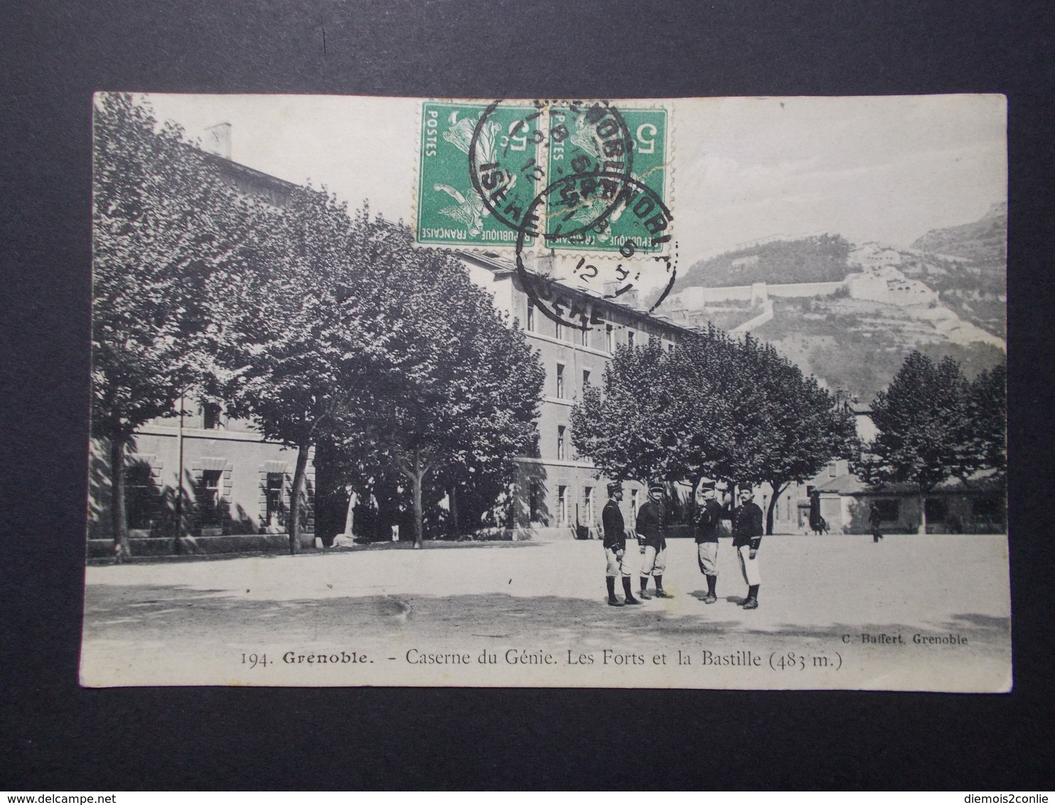 Carte Postale -  GRENOBLE (38) - Caserne Du Génie - Les Forts Et La Bastille - 1912 (2541) - Grenoble