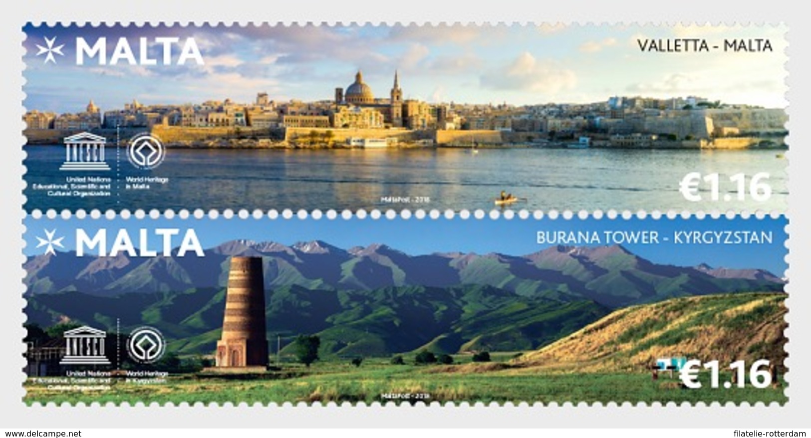 Malta / Malte - Postfris / MNH - Complete Set Joint-Issue Kirgizië 2018 - Malta