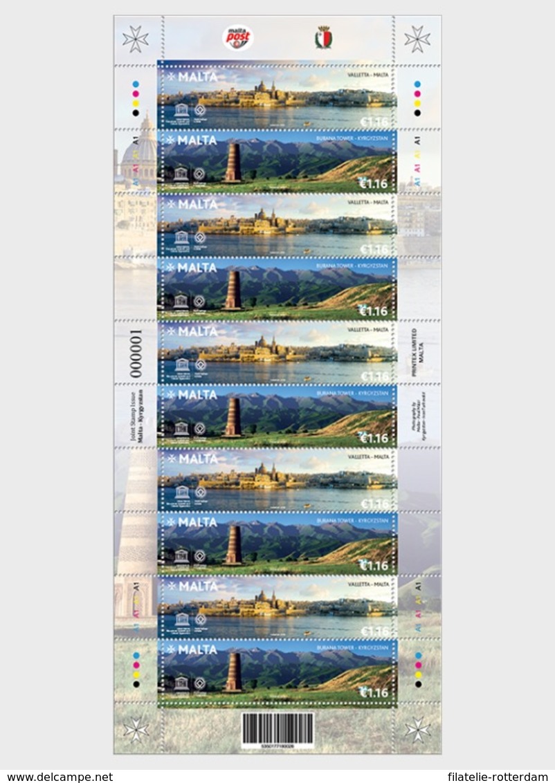 Malta / Malte - Postfris / MNH - Sheet Joint-Issue Kirgizië 2018 - Malta