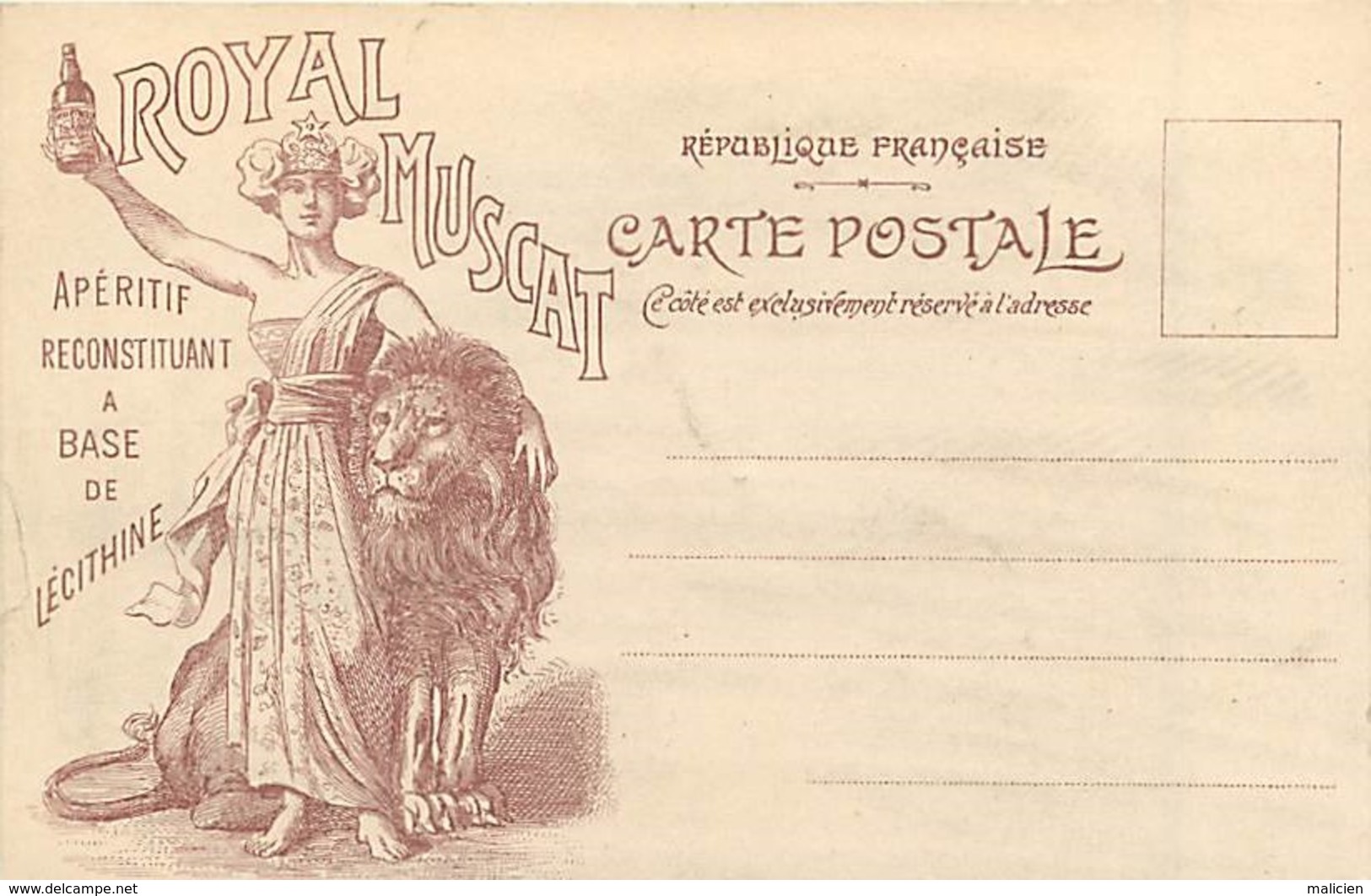 -ref-A979- Fantaisies - Systemes - Système - Carte A Frotter - Publicite Royal Muscat - Santé - Vin - Vins - Alcool - - A Systèmes