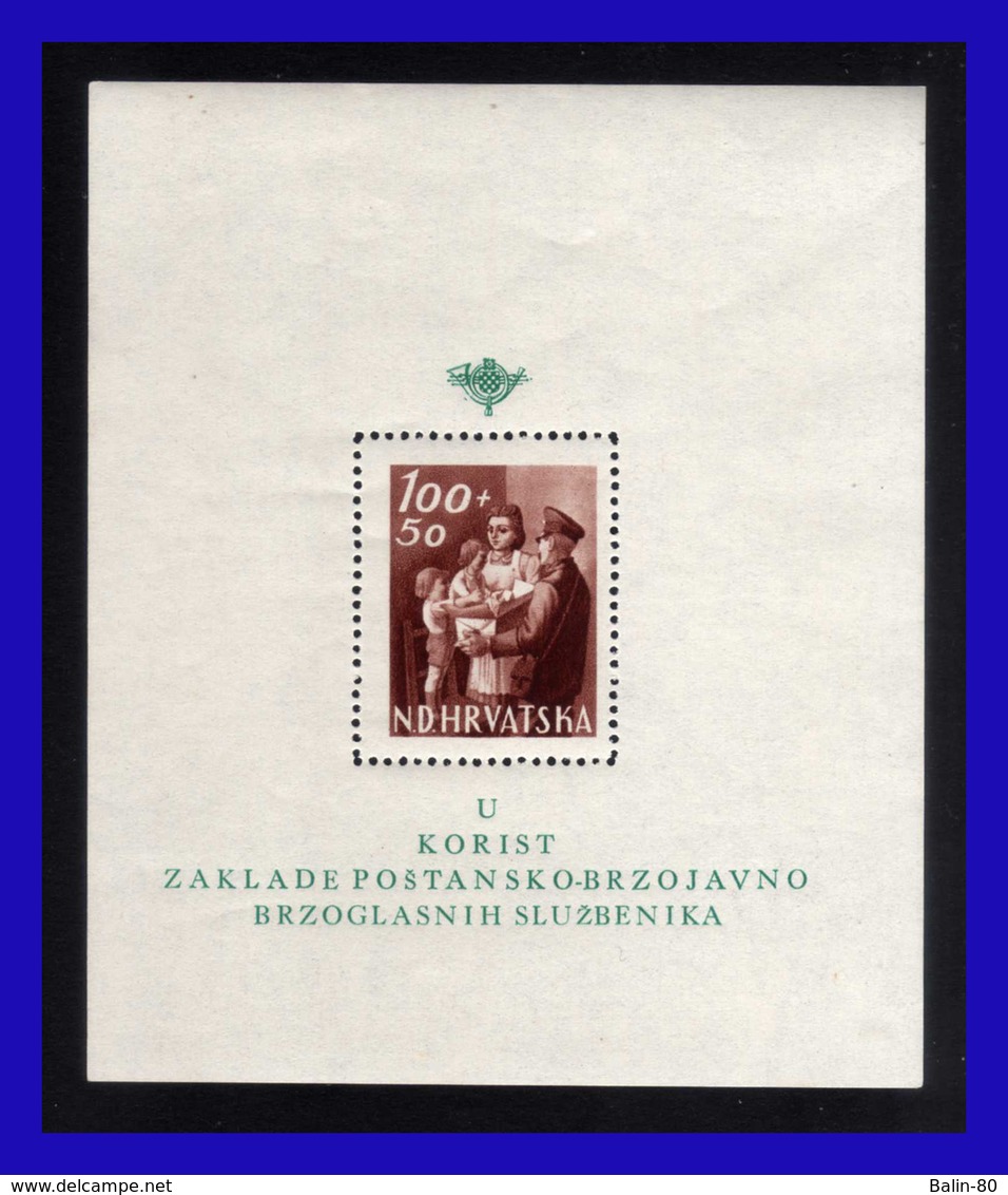 1945 - Croacia - Sc. HB B 81 - MNH - CR- 241 - Croatie