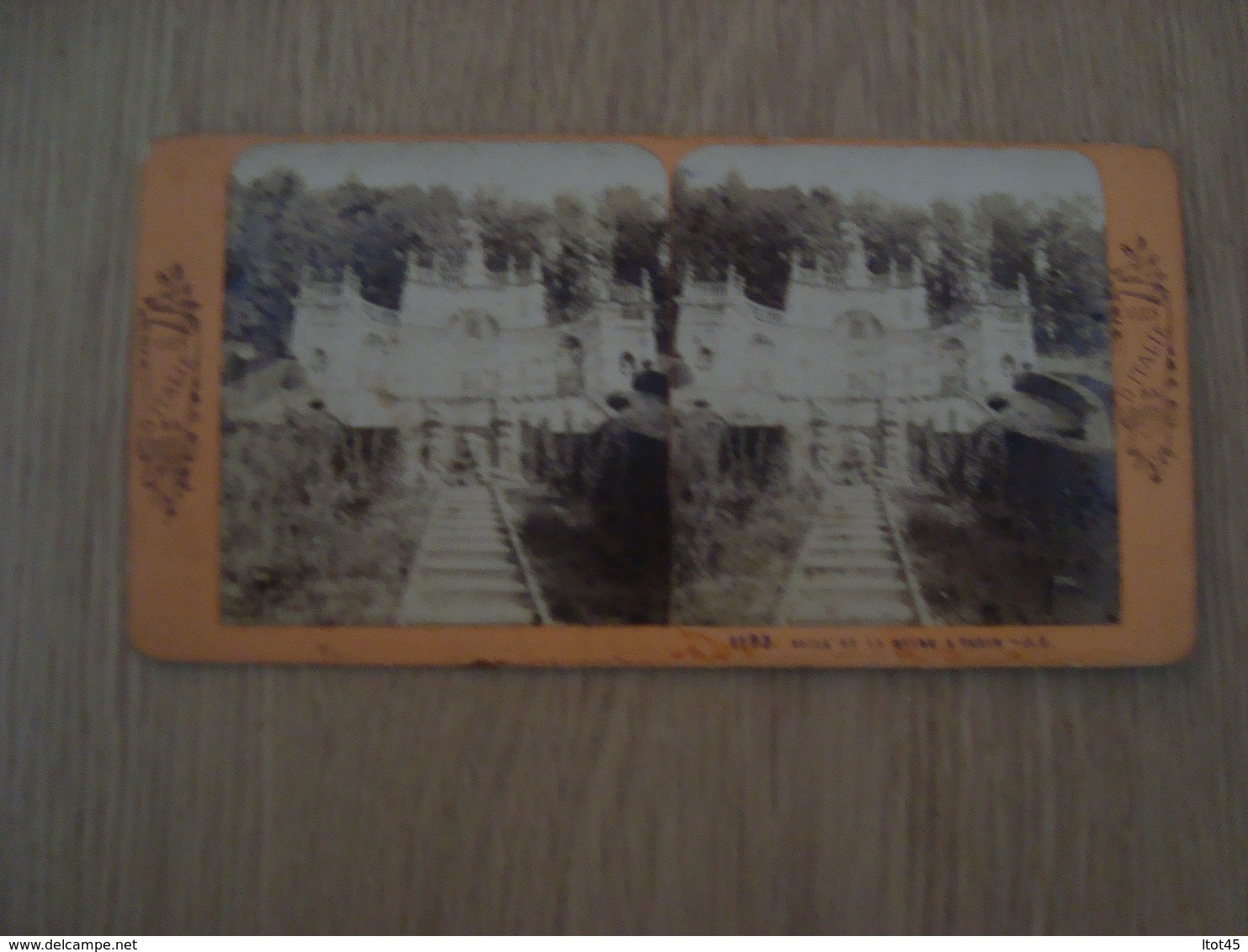 CARTE STEREOSCOPIQUE VILLA DE LA REINE A TURIN VUE D'ITALIE - Stereoscope Cards