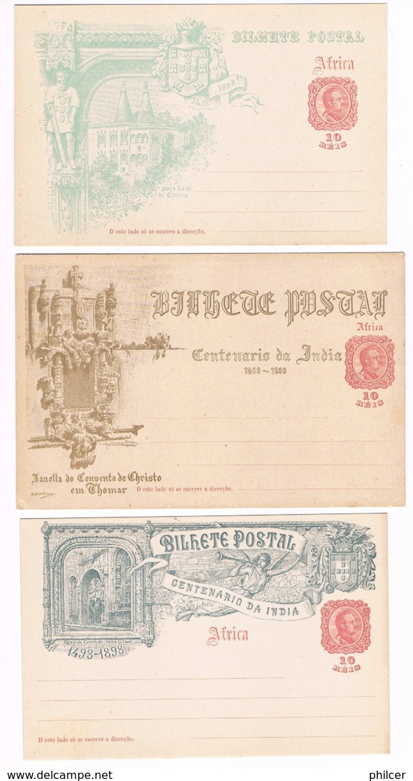 Africa, 1898, 8 Bilhetes Postais # 1 A, B, C, D, E, F, G E H - Portugiesisch-Afrika