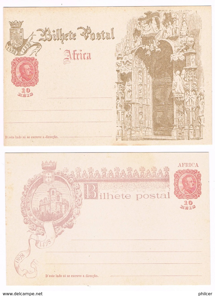 Africa, 1898, 8 Bilhetes Postais # 1 A, B, C, D, E, F, G E H - Portuguese Africa