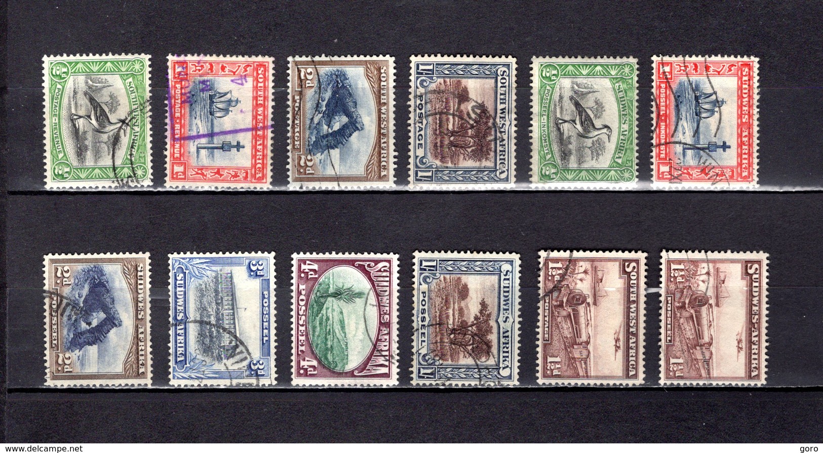 Africa Del Sudoeste  .   1931  .  Y&T  Nº   102/104-108-114/118-120-138/139 - África Del Sudoeste (1923-1990)