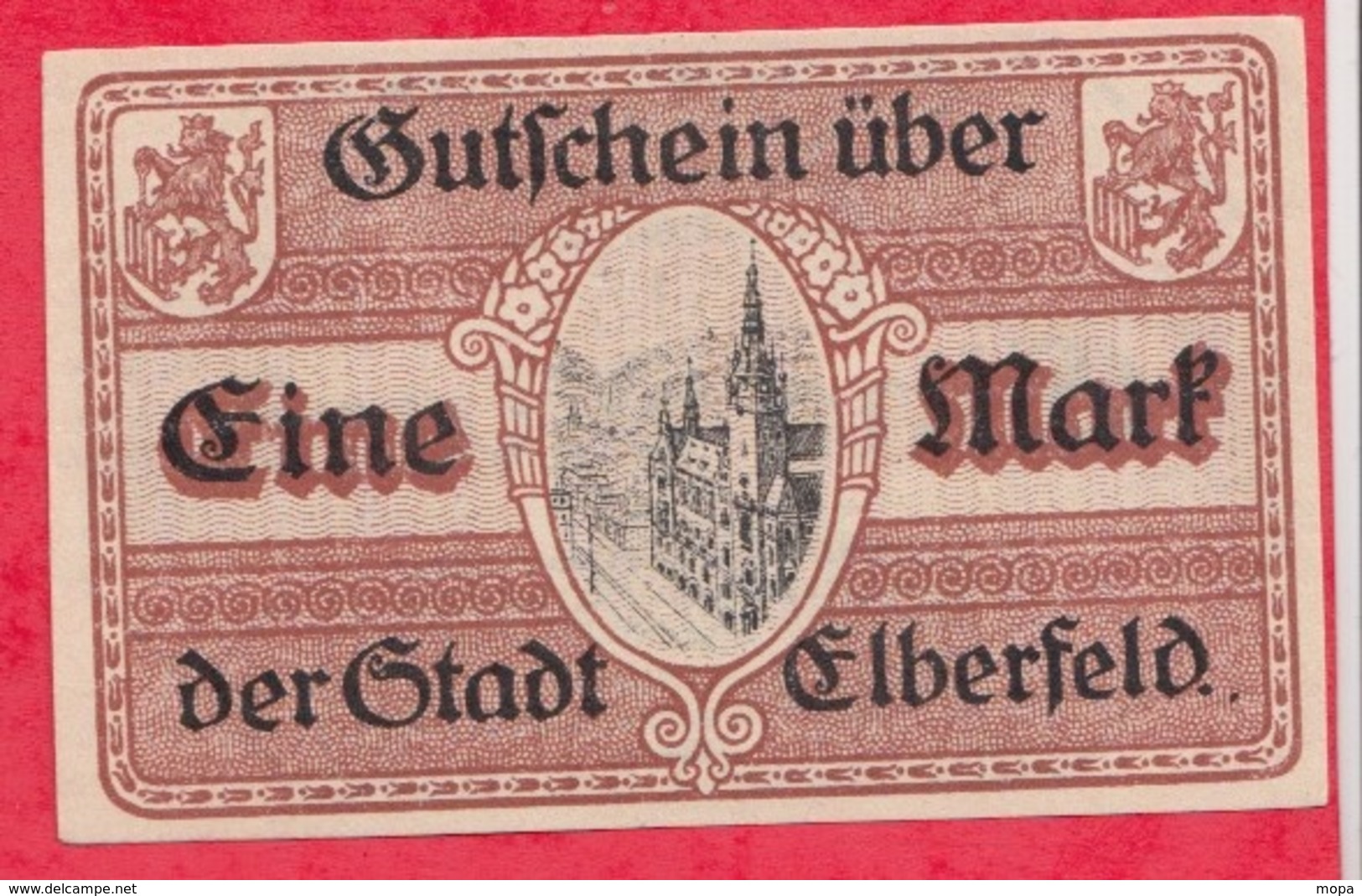 Allemagne 1 Notgeld De 1 Mark Stadt Elberfeld (RARE) Dans L 'état  N °2921 - Collections