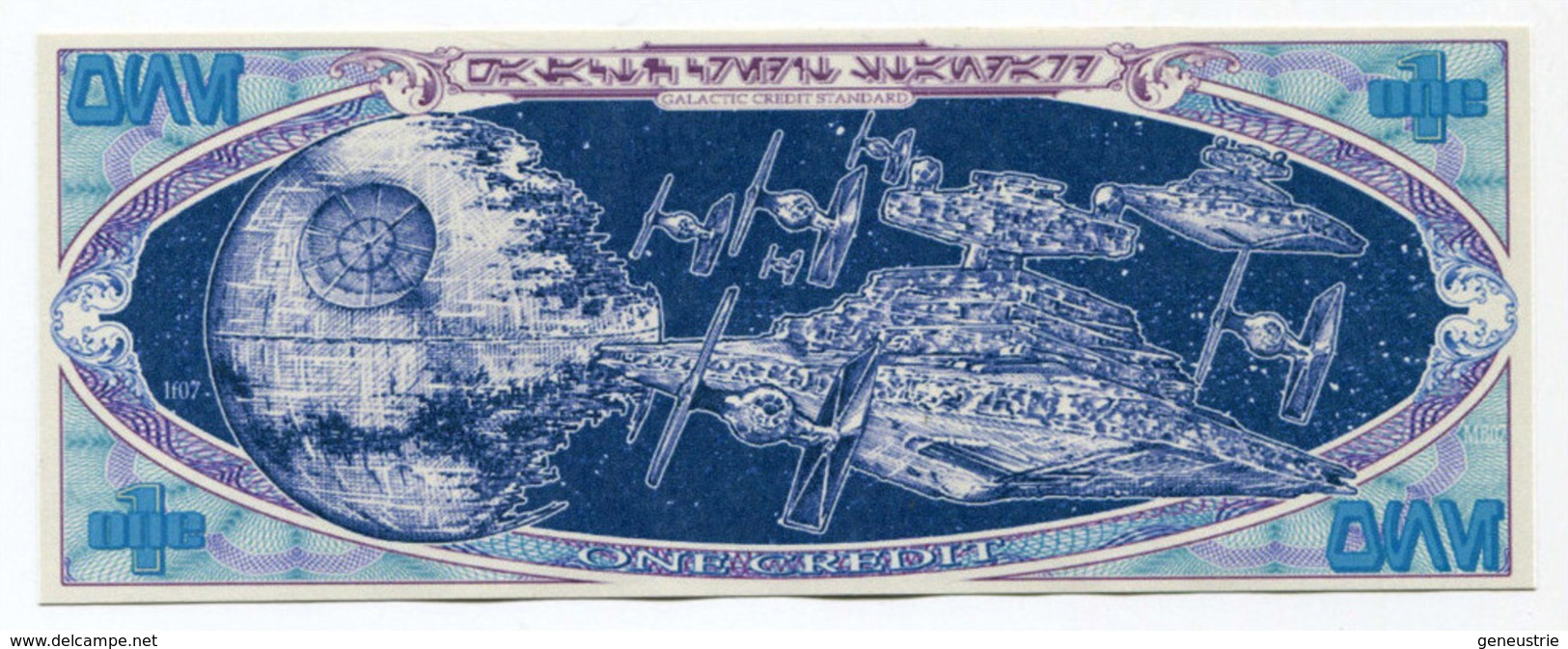 Billet De Banque Fantaisie "One Credit" Star Wars Banknote - Billet "La Guerre Des Etoiles" Dark Vador - Darth Vader - Autres & Non Classés