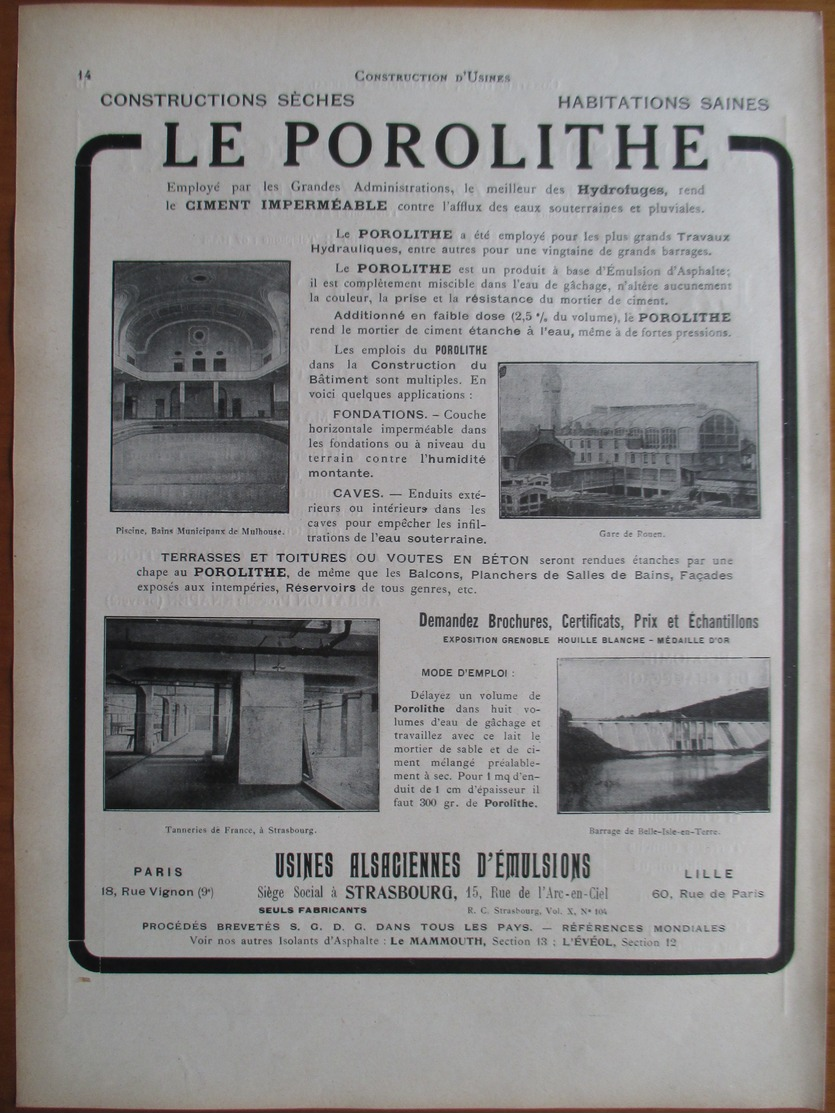 1926 -  MAISON ISOTHERME   - Ets DECOURT - Ateliers à HAM (Somme)    Page Originale ARCHITECTURE INDUSTRIELLE - Architecture