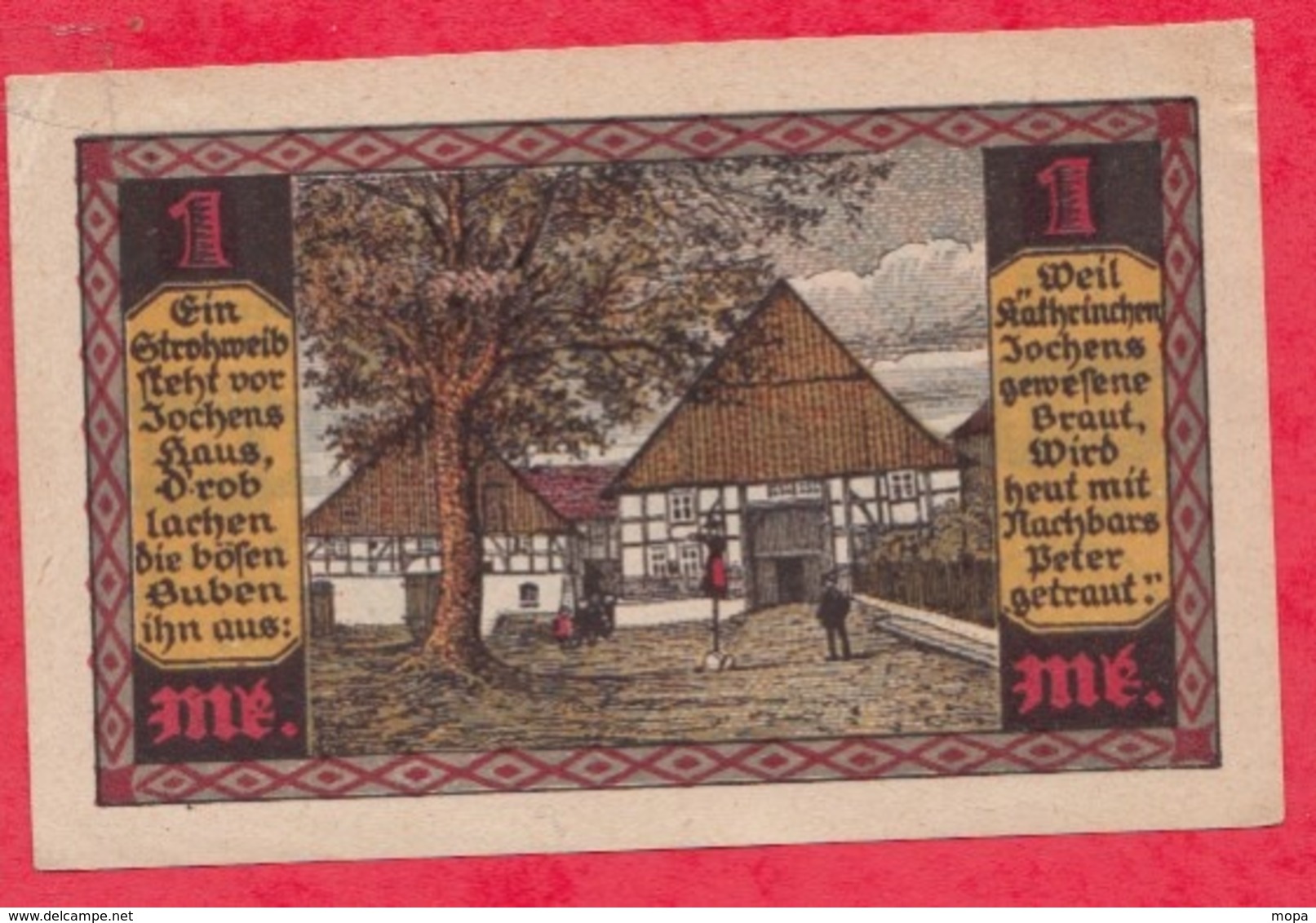 Allemagne 1 Notgeld De 1 Mark Stadt Drenke (RARE) Dans L 'état  N °2934 - Collections