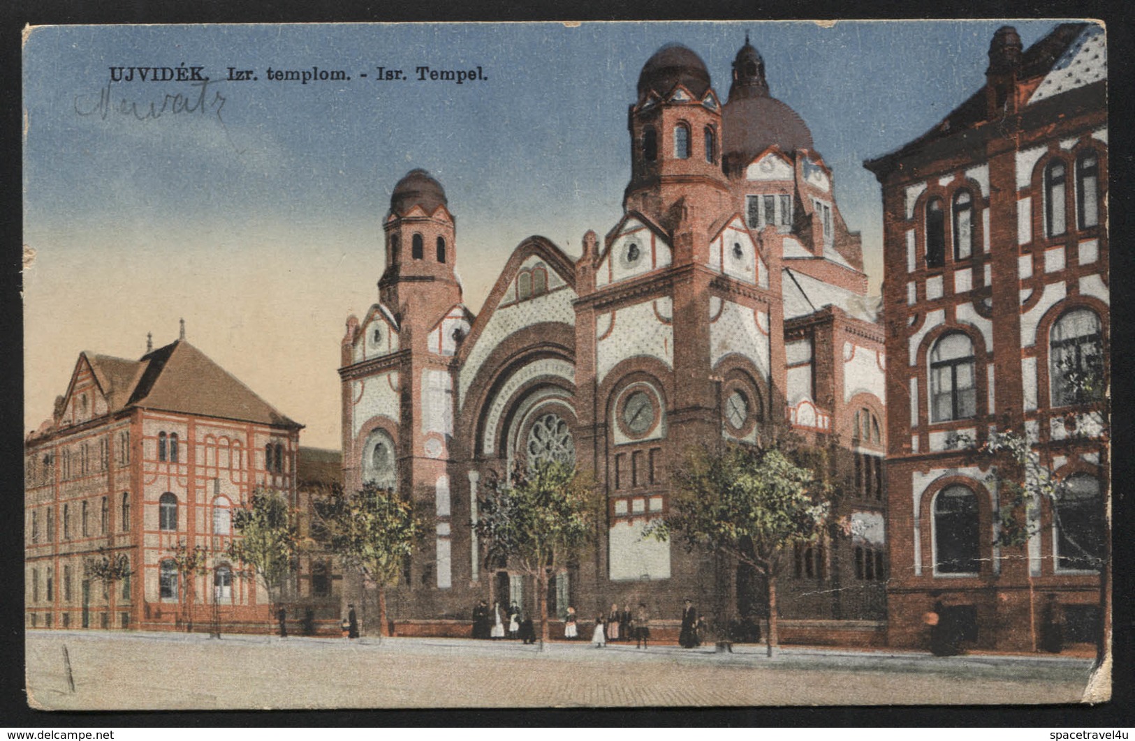 KINGDOM OF YUGOSLAVIA - NOVI SAD (hungarian Újvidék), Synagogue, 29.12.1918. VINTAGE POSTCARD (APAT#11) - Yugoslavia