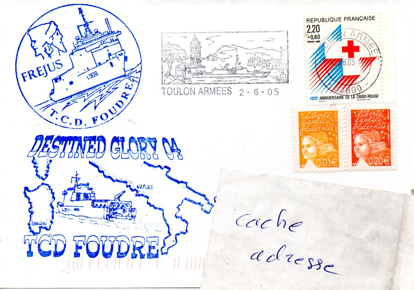 TCD FOUDRE Exercice DESTINED GLORY 04 Obl. Toulon Armées 02/06/05 - Poste Navale
