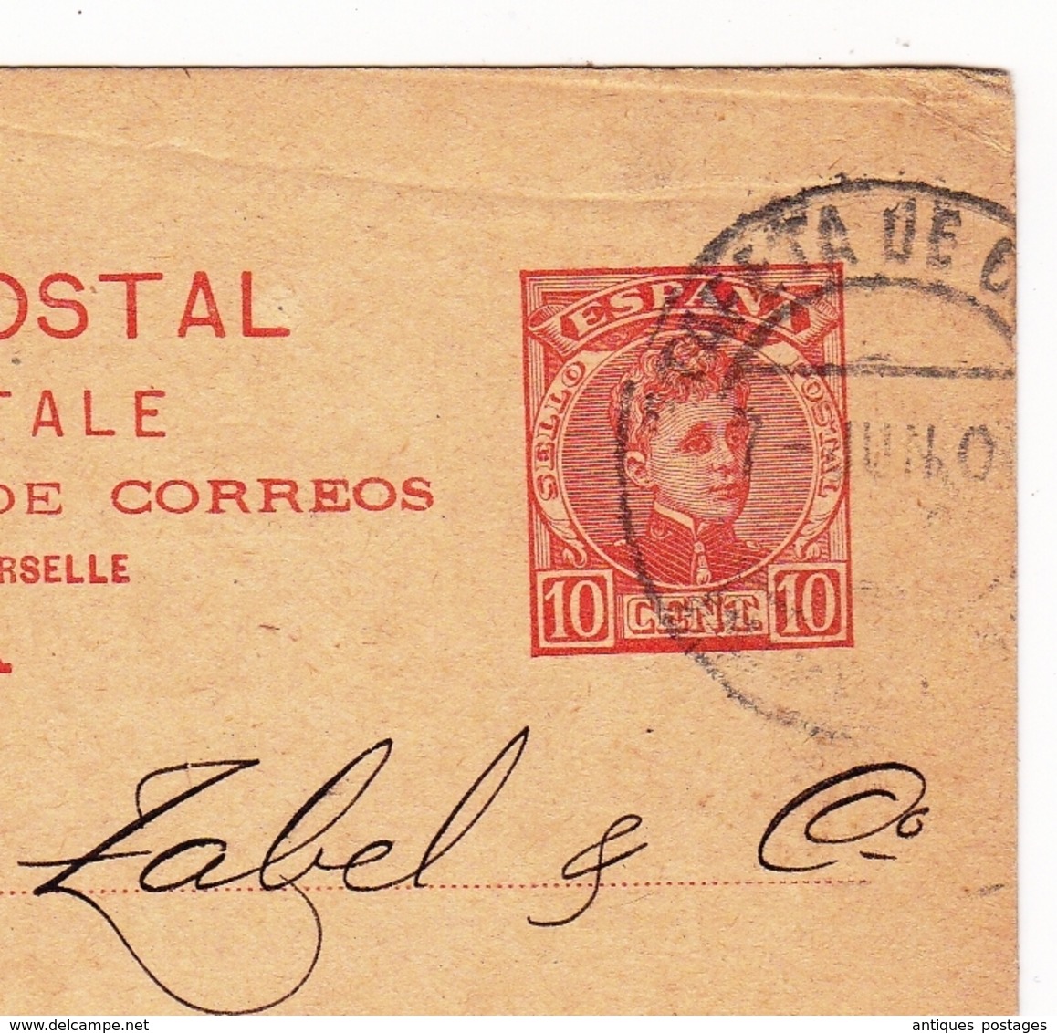 Targeta Postal 1904 Barcelone Barcelona España Crédit Lyonnais Quedlinbourg Deutschland Banque Bank Zabel - 1850-1931