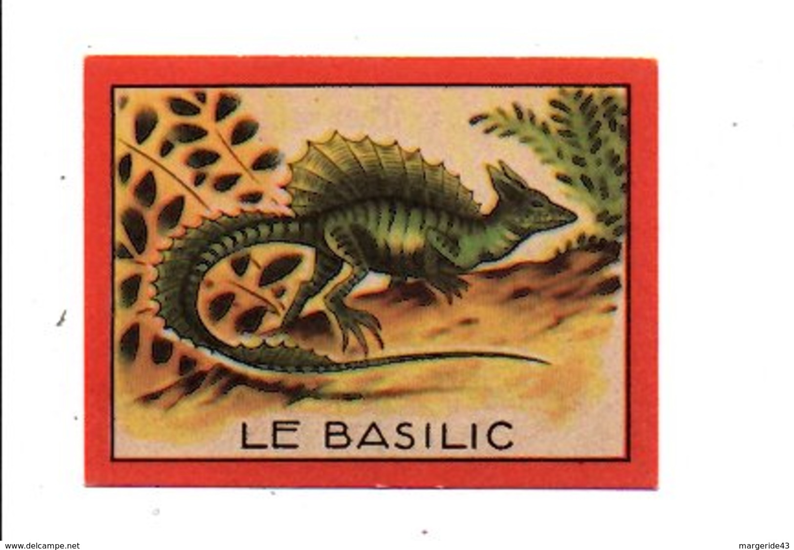 CHROMOS BON POINT - LES REPTILES - LE BASILIC - Otros & Sin Clasificación