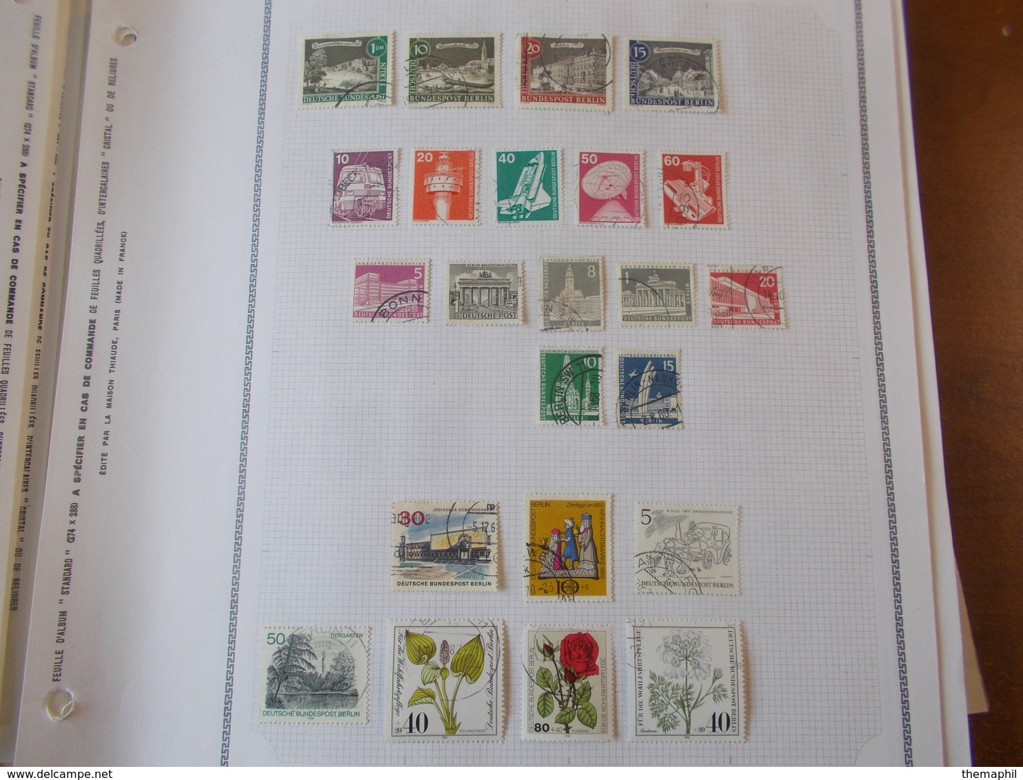 lot n°8 ALLEMAGNE occidentale + orientale  , collection sur page d'albums neufs * ou obl.   .. no paypal