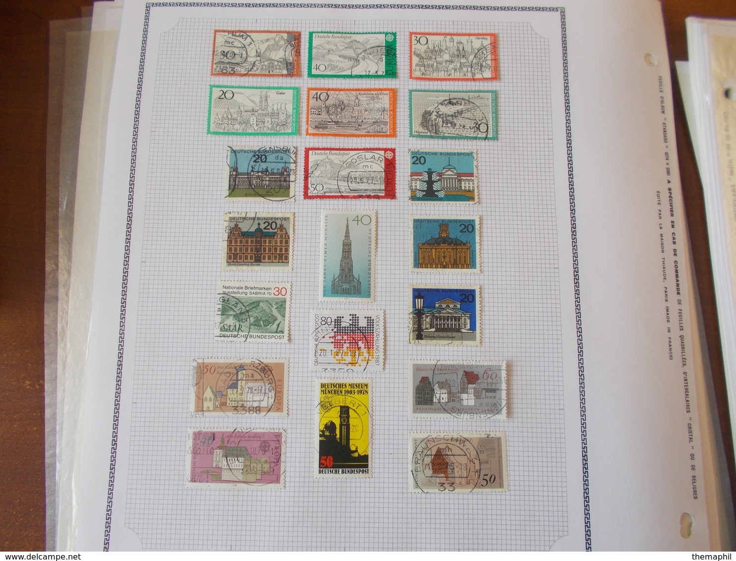 lot n°8 ALLEMAGNE occidentale + orientale  , collection sur page d'albums neufs * ou obl.   .. no paypal