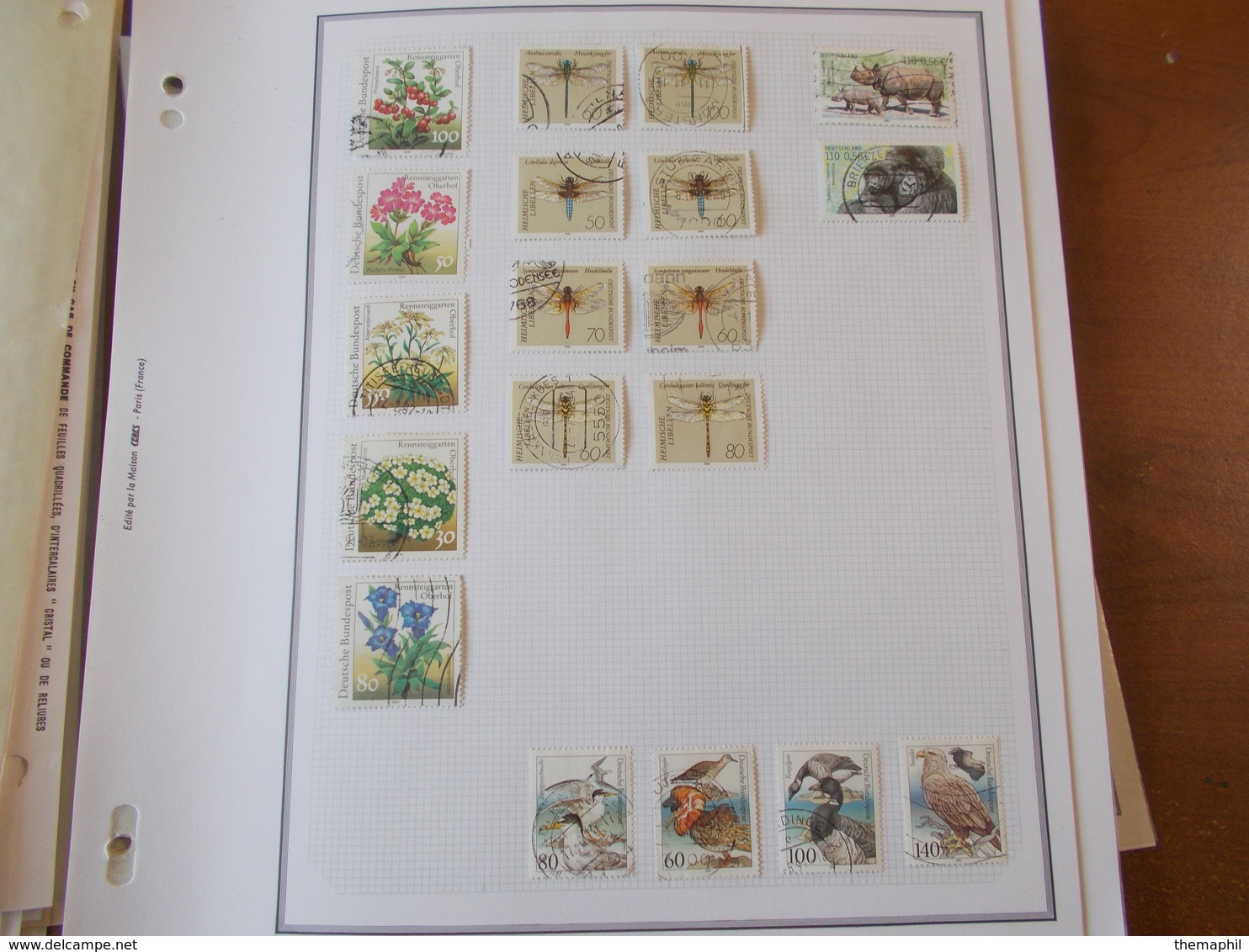 lot n°8 ALLEMAGNE occidentale + orientale  , collection sur page d'albums neufs * ou obl.   .. no paypal