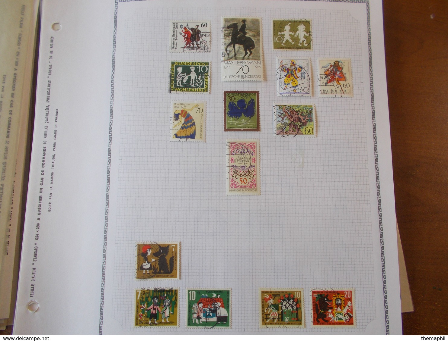 lot n°8 ALLEMAGNE occidentale + orientale  , collection sur page d'albums neufs * ou obl.   .. no paypal