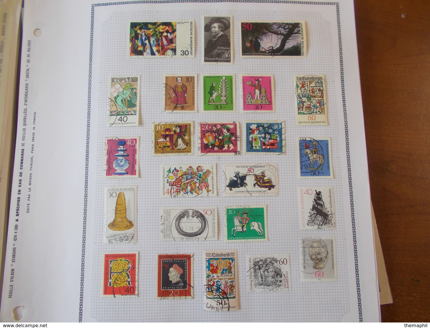 lot n°8 ALLEMAGNE occidentale + orientale  , collection sur page d'albums neufs * ou obl.   .. no paypal