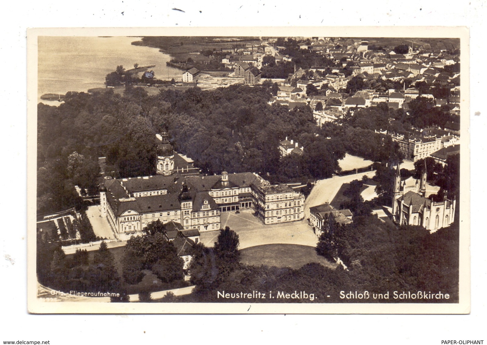 0-2080 NEUSTRELITZ, Schloß, Schloßkirche Und Umgebung, Luftaufnahme, 1940 - Neustrelitz