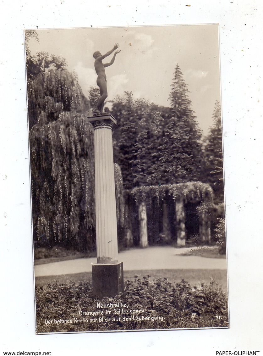 0-2080 NEUSTRELITZ, Orangerie Im Schloßpark, Der Betende Knabe, 1939 - Neustrelitz