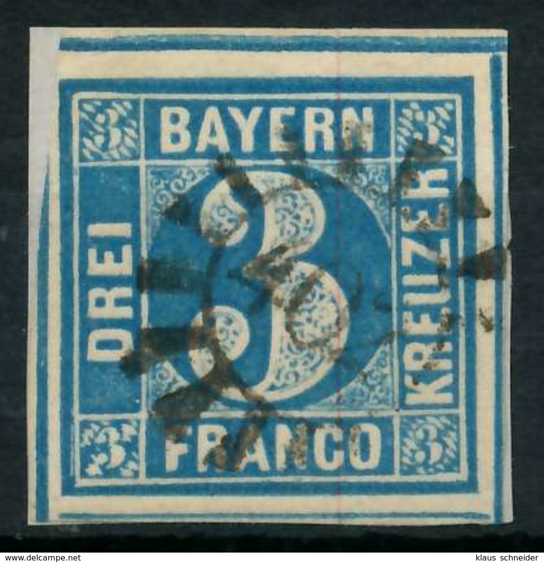BAYERN QUADRATE Nr 2II GMR 402 Zentrisch Gestempelt Briefstück X882456 - Sonstige & Ohne Zuordnung