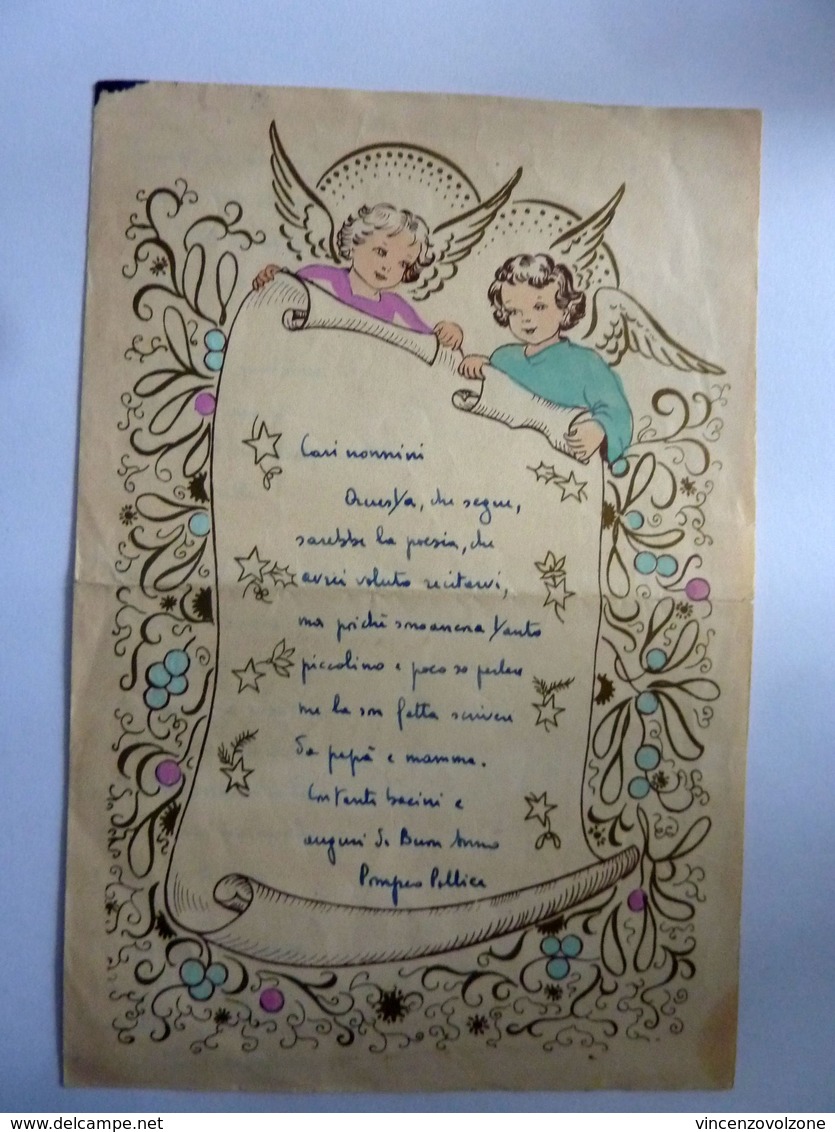 Lettera Manoscritta "NATALE" Anni '50 - Manoscritti