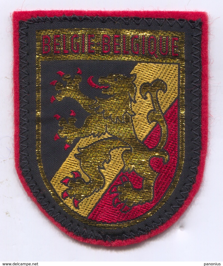 BELGIE BELGIQUE -  Blazon, Coat Of Arms, Patch, D 7 X 5.5 Cm - Ecussons Tissu