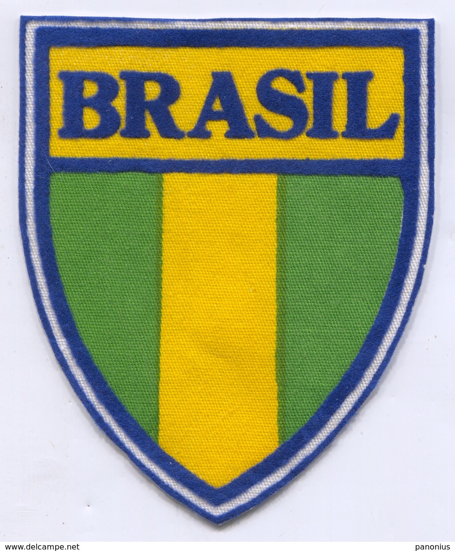 BRASIL -  Blazon, Flag, Patch, D 10 X 8.5 Cm - Ecussons Tissu