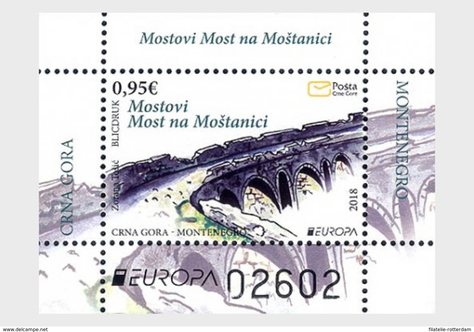 Montenegro - Postfris / MNH - Sheet Europa, Bruggen 2018 - Montenegro