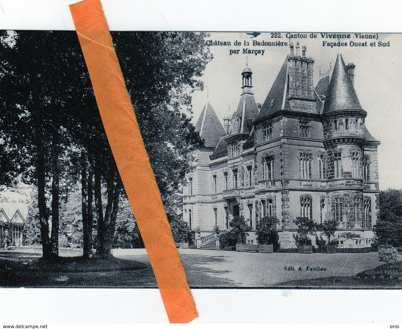 Marçay (86 ) Militaria 39-45 ;chateau De La Badonniere :Service Des Réfugiés(de La Moselle !) +carte Du Chateau - 1939-45