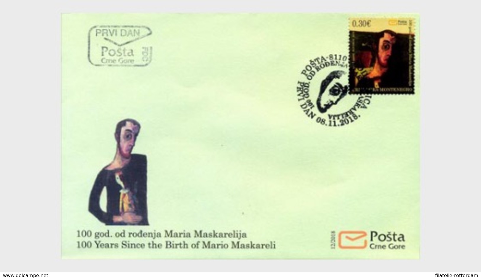 Montenegro - Postfris / MNH - FDC 100 Jaar Mario Maskareli 2018 - Montenegro