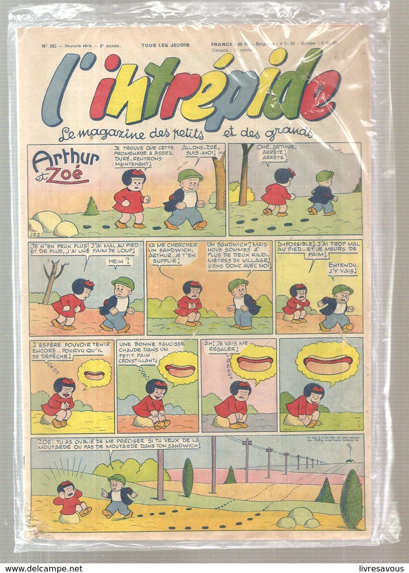 L'intrépide Magazine N°282 De 1955 Arthur Et Zoé - L'Intrépide