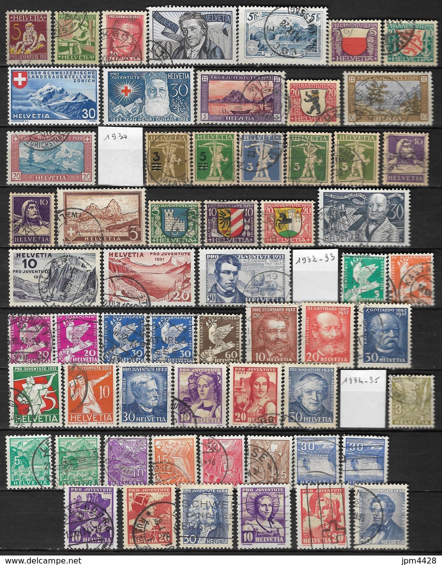 Suisse  Lot De 190 Timbres Oblitérés Entre 1882 Et 1935 Petit Prix - Vrac (max 999 Timbres)