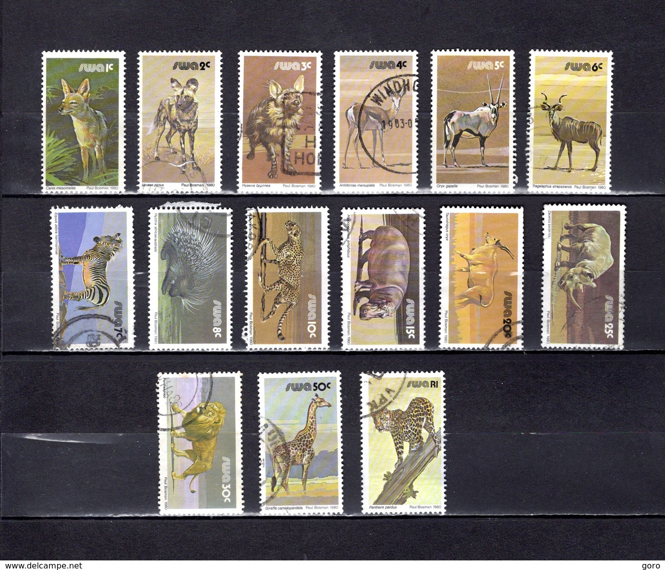 Africa Del Sudoeste  .   1980  .  Y&T  Nº   433/440-442/448 - África Del Sudoeste (1923-1990)