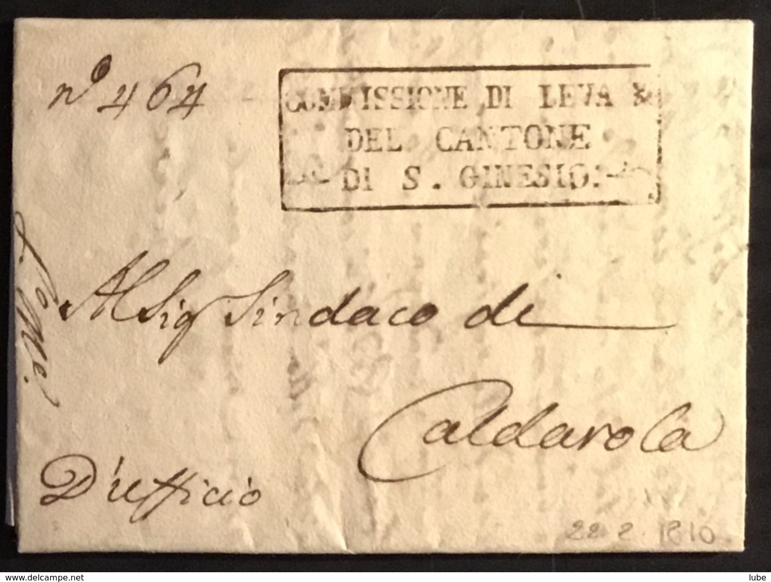 1810 S. GINESIO PER CALDAROLA - 1. ...-1850 Prefilatelia