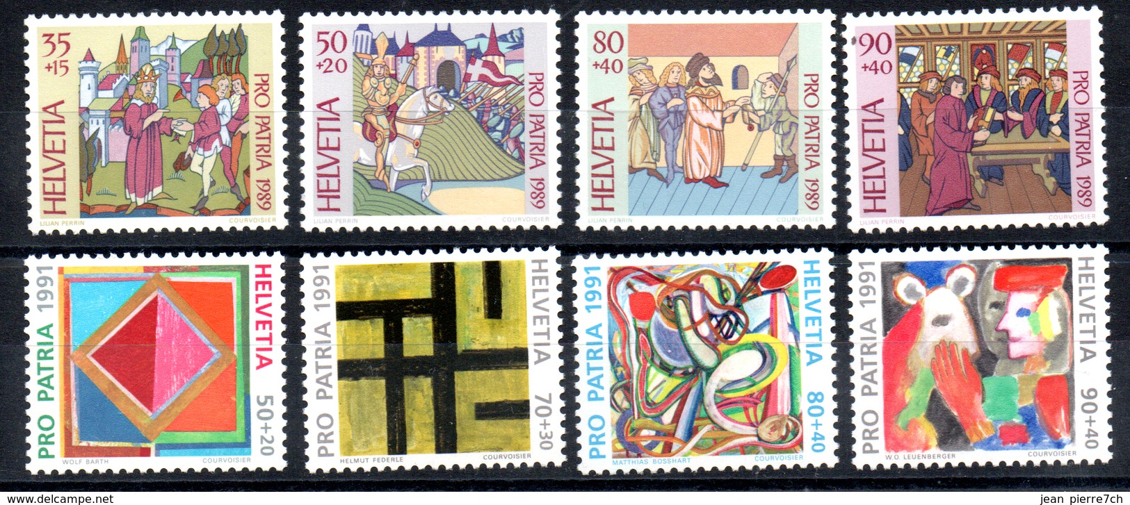 Suisse Schweiz Pro Patria Zumstein PP 223** - PP 226**, PP 231** - PP 234**, - Nuevos